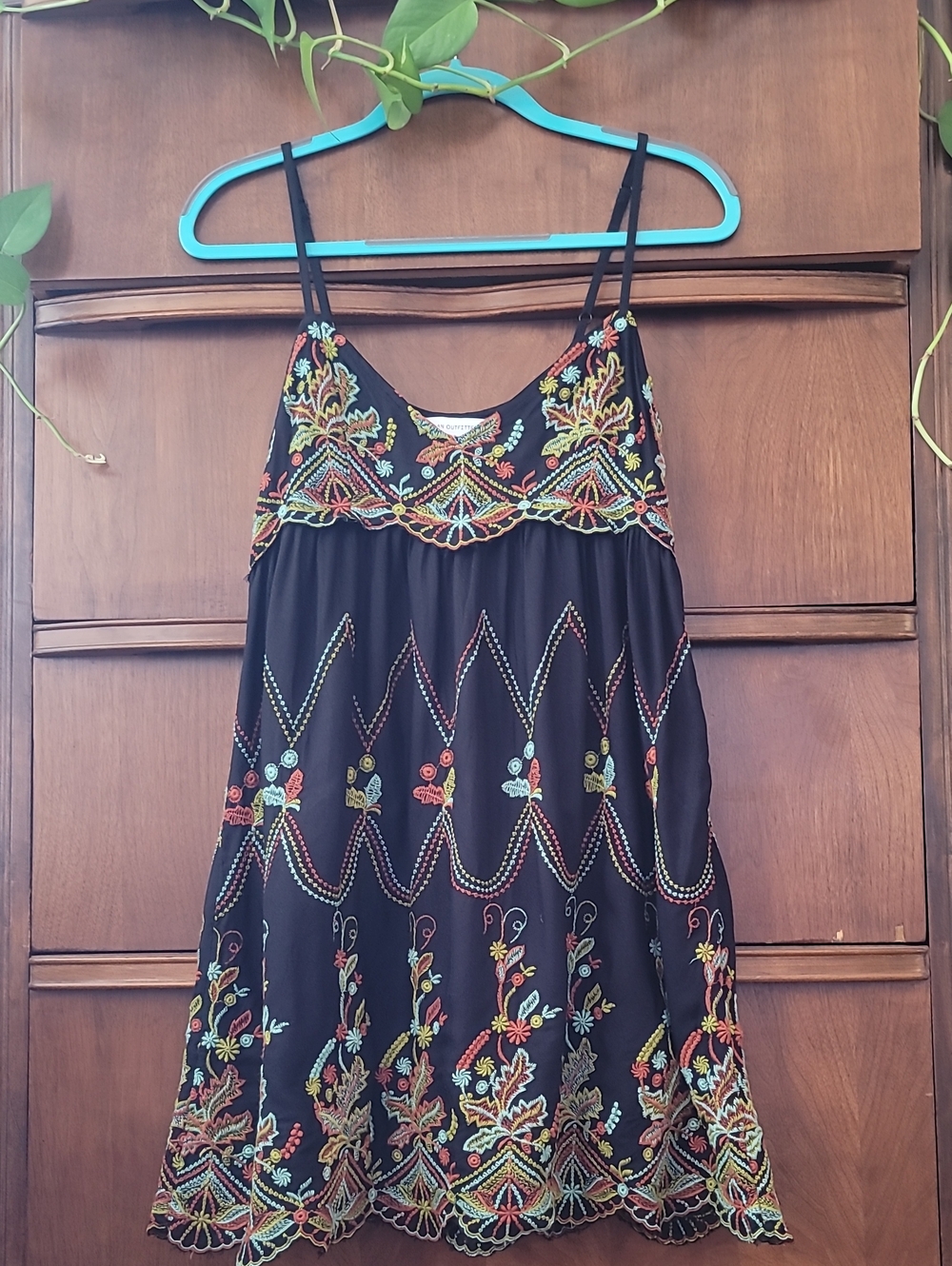 Urban Outfitters Coquette Multicolor Floral Embroidery Fairy Baby Doll Dress